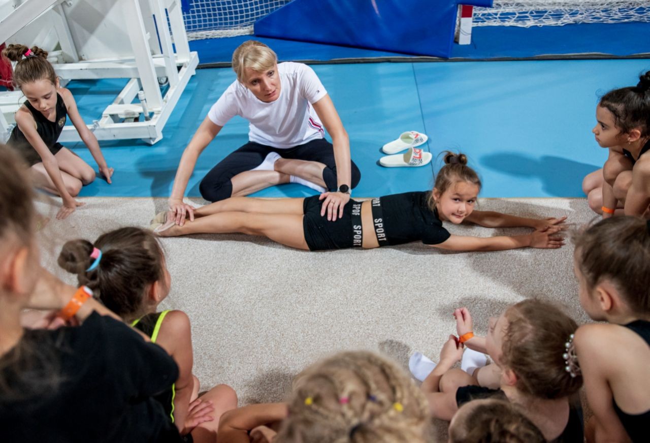 Rhythmic gymnastics training camp for juniors