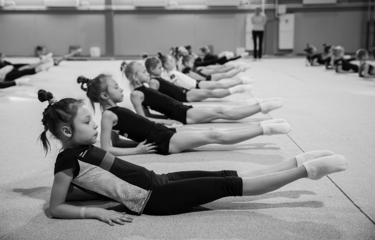 Rhythmic gymnastics training camp